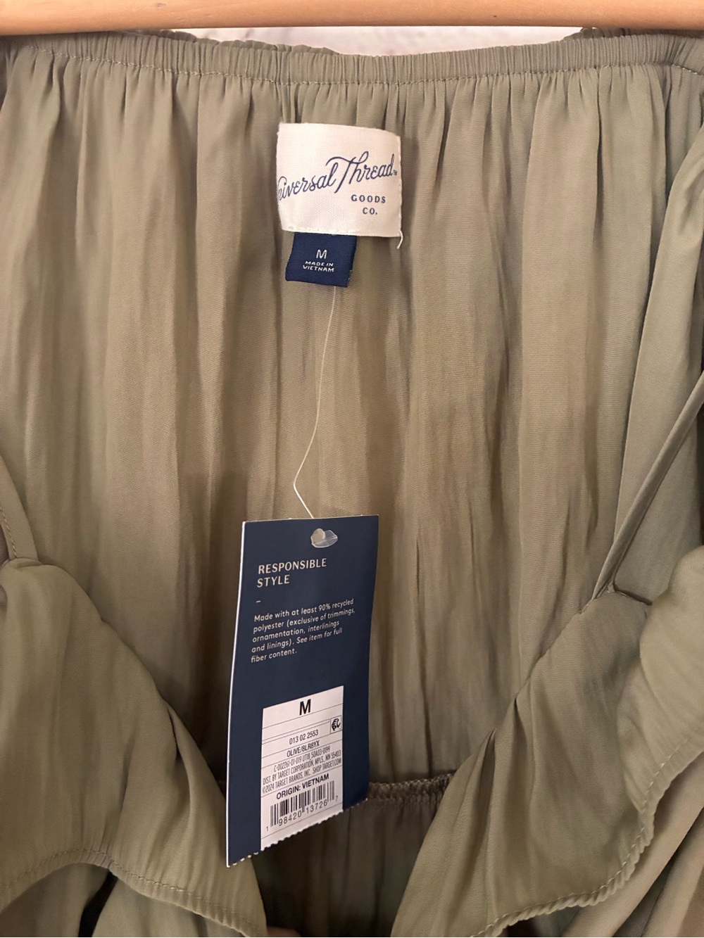Universal Thread Olive Green Ruffle Spaghetti Strap Top - Medium - Picture 3 of 6